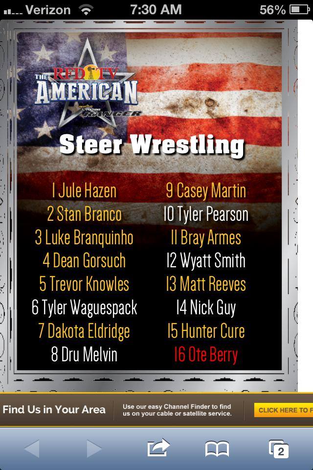 Steer Wrestling American