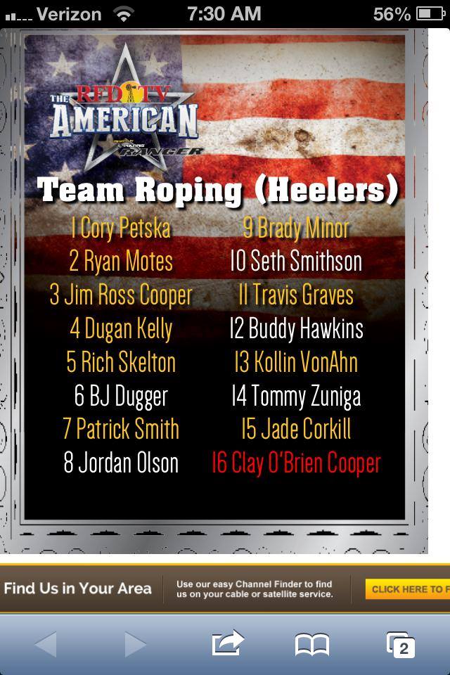 Team Roping Heeler American