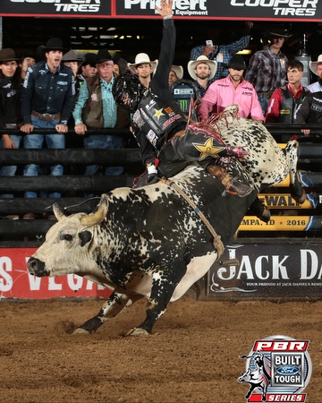 during the first round of the Nampa Built Ford Tough Series PBR. Photo by Andy Watson/Bull Stock Media. Photo credit must be given on all use.