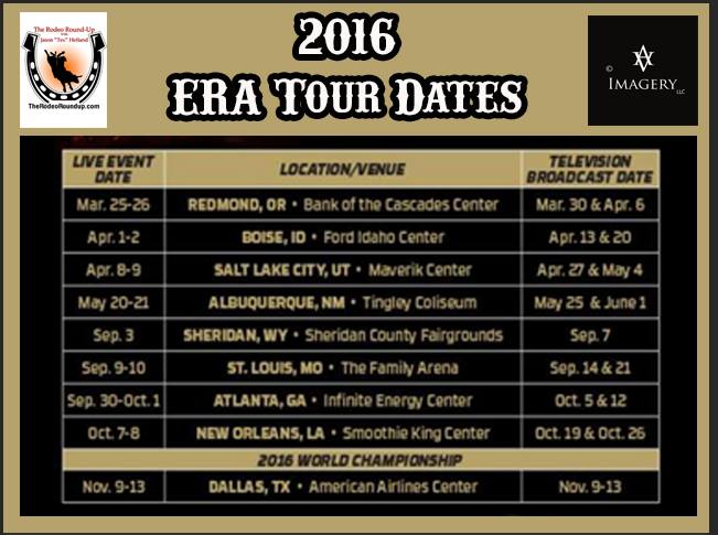 2016 ERA Tour Dates announced at the 2015 NFR in Las Vegas